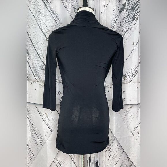 C Graffiti USA Drapes Neck Tunic Black S - Picture 2 of 4